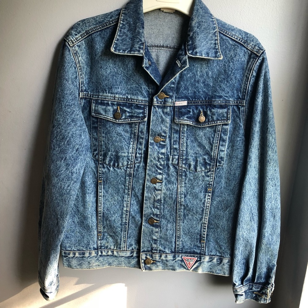 Vintage Guess Acid Wash Denim Jacket